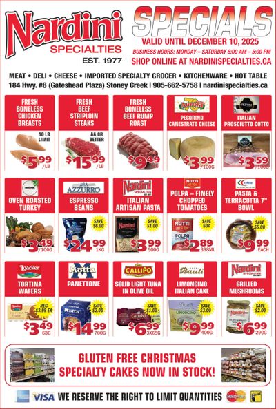 Nardini Specialties Flyer December 4 to 10