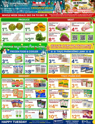 88 Supermarket Flyer December 4 to 10