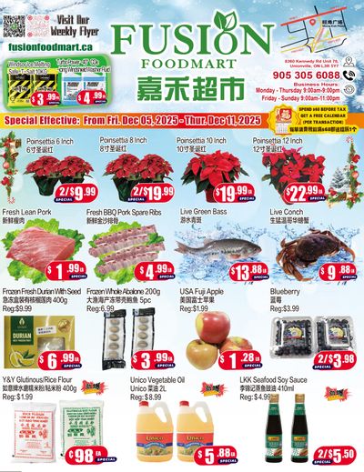 Fusion Supermarket (Unionville)  Flyer December 5 to 11