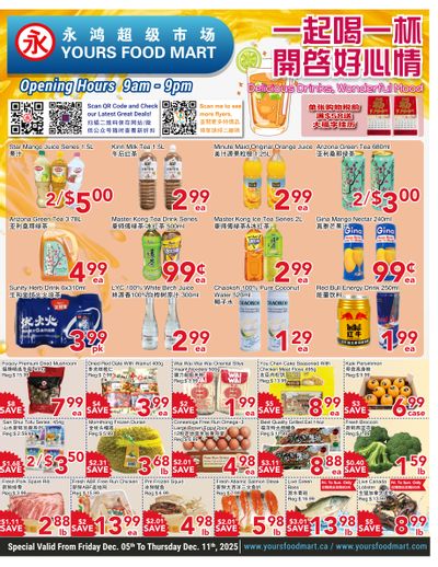 Yours Food Mart Flyer December 5 to 11