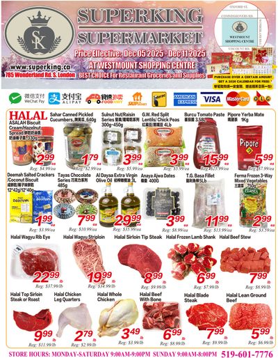 Superking Supermarket (London) Flyer December 5 to 11