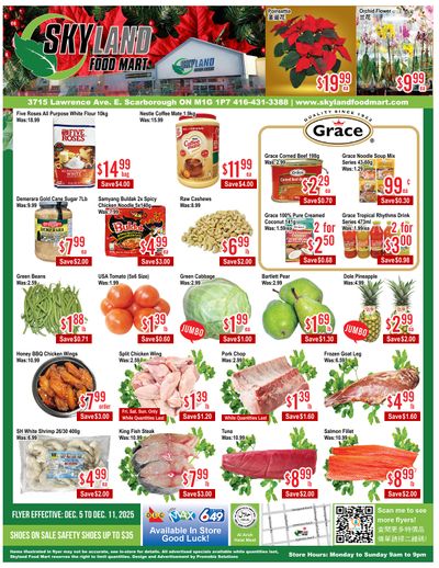 Skyland Food Mart Flyer December 5 to 11