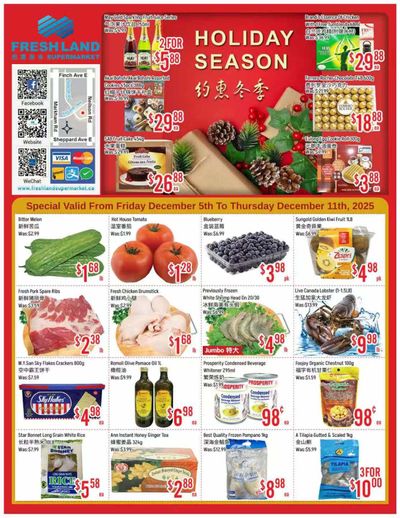FreshLand Supermarket Flyer December 5 to 11