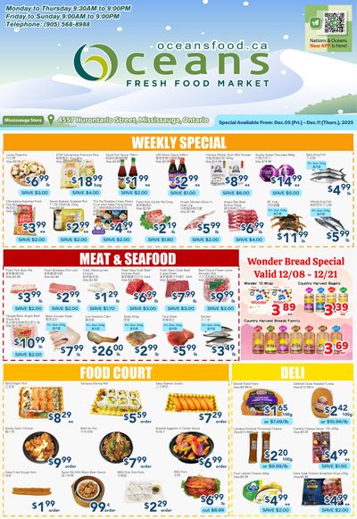 Oceans Fresh Food Market (Mississauga) Flyer December 5 to 11