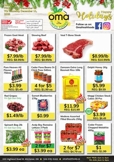 Oma Fresh Foods Flyer December 5 to 11