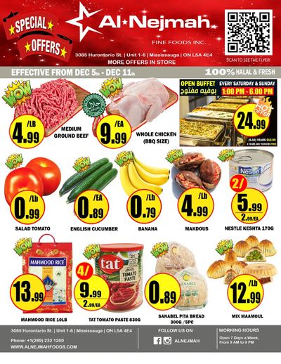 Alnejmah Fine Foods Inc. Flyer December 5 to 11