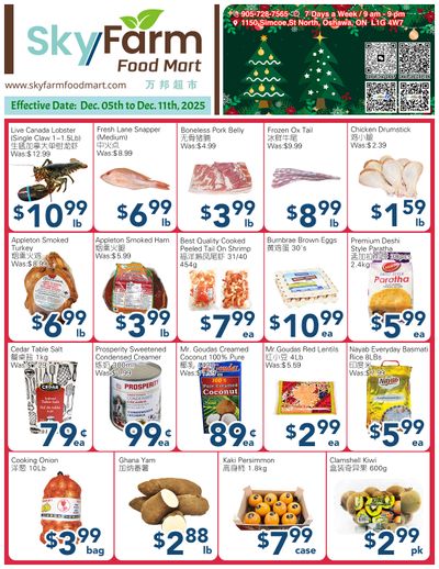 SkyFarm Food Mart Flyer December 5 to 11