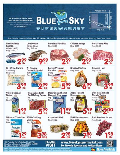 Blue Sky Supermarket (Pickering) Flyer December 5 to 11