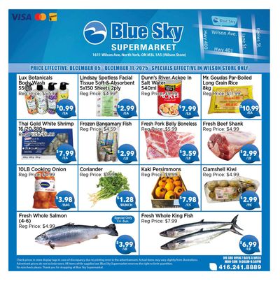 Blue Sky Supermarket (North York) Flyer December 5 to 11