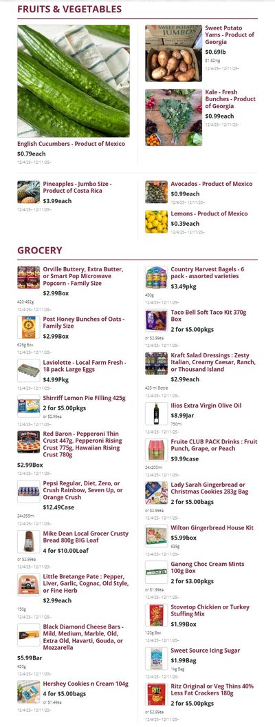 Mike Dean Local Grocer Flyer December 4 to 11
