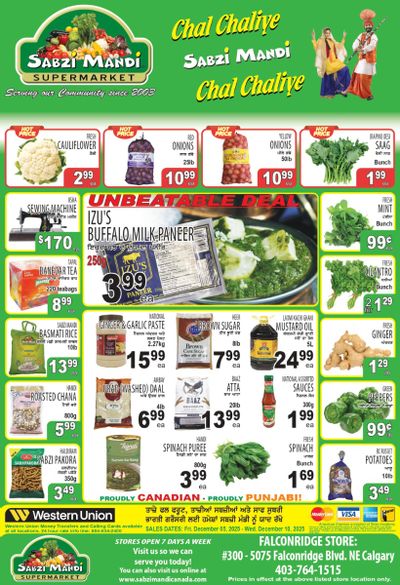 Sabzi Mandi Supermarket (Calgary) Flyer December 5 to 10