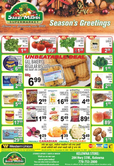 Sabzi Mandi Supermarket (Kelowna) Flyer December 5 to 10
