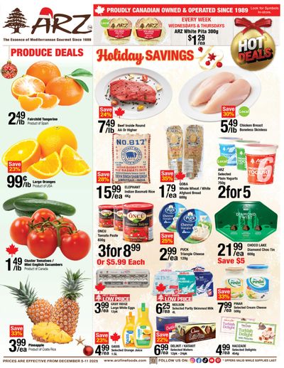 Arz Fine Foods Flyer December 5 to 11