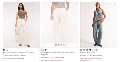 Abercrombie & Fitch Canada: 25% off Select Styles + Clearance up to 50% off