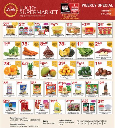 Lucky Supermarket (Calgary) Flyer December 5 to 11