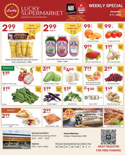Lucky Supermarket (Surrey) Flyer December 5 to 11