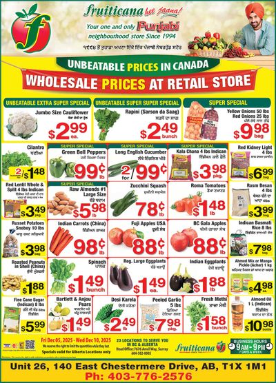 Fruiticana (Chestermere) Flyer December 5 to 10