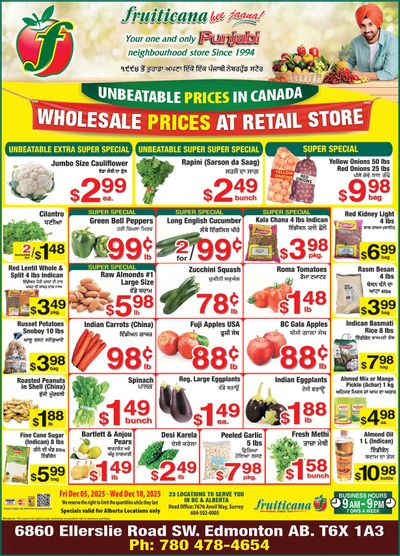 Fruiticana (Edmonton) Flyer December 5 to 10