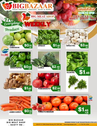 Big Bazaar Canada Flyer December 5 to 10