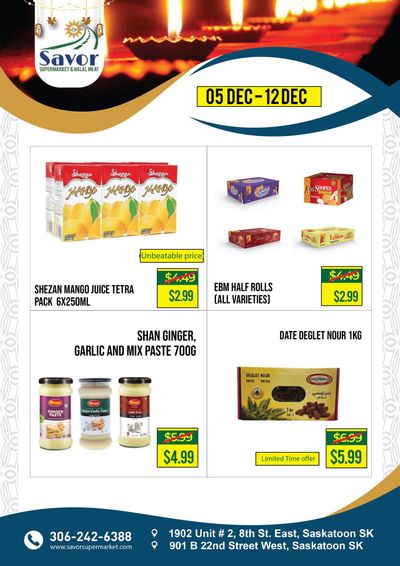 Savor Supermarket Flyer December 5 to 12