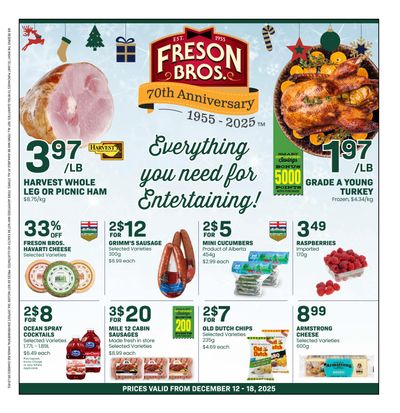 Freson Bros. Flyer December 12 to 18