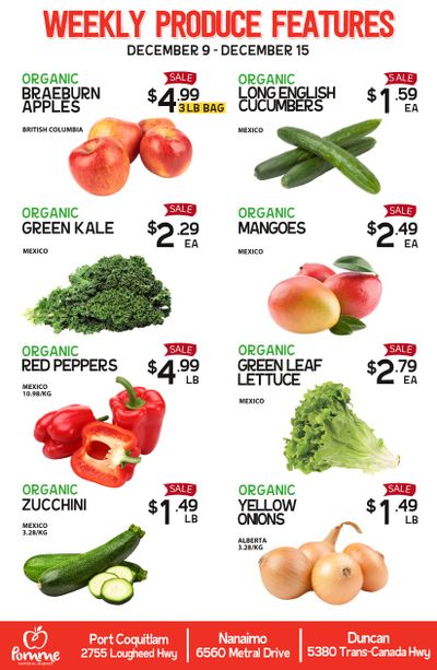 Pomme Natural Market Weekly Produce Flyer December 9 to 15