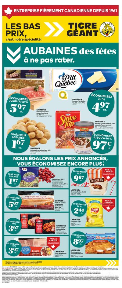Tigre Géant Flyer December 10 to 16
