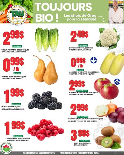 Marches Tau Produce Flyer December 8 to 14