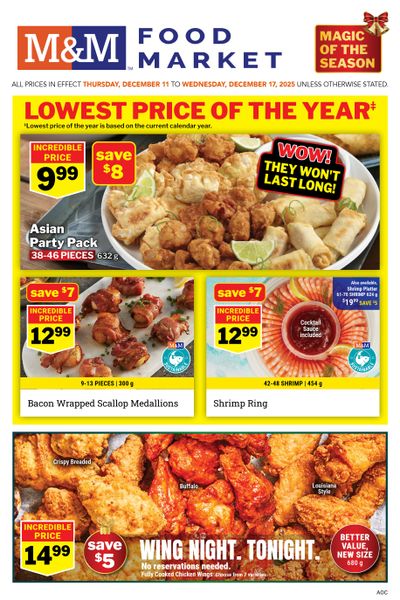 M&M Food Market (Atlantic, ON, West) Flyer December 11 to 17