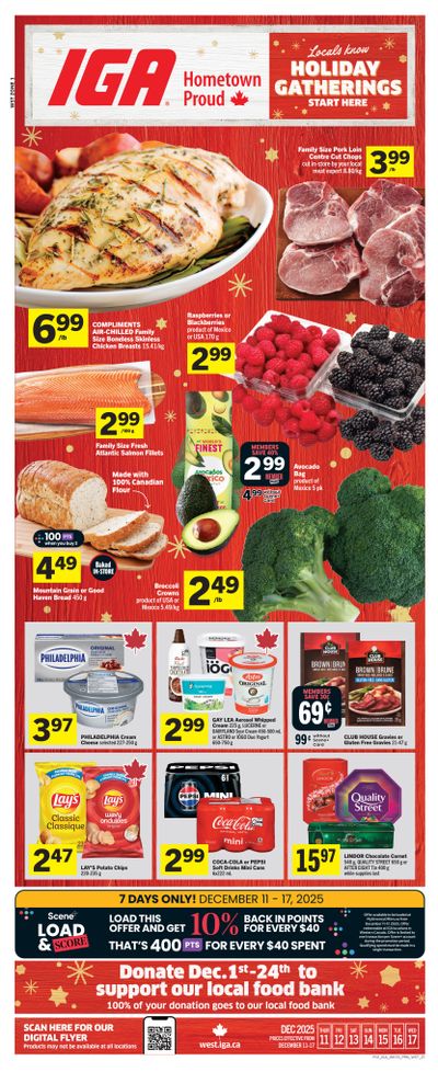 IGA (West) Flyer December 11 to 17