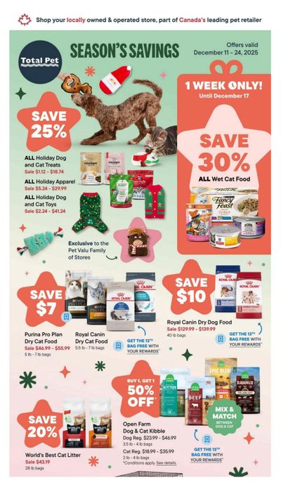 Total Pet Flyer December 11 to 24