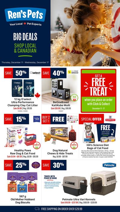 Ren's Pets Flyer December 11 to 17