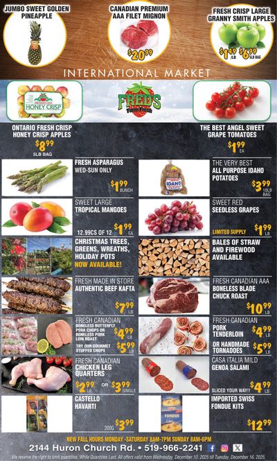 Fred's Farm Fresh Flyer December 10 to 16