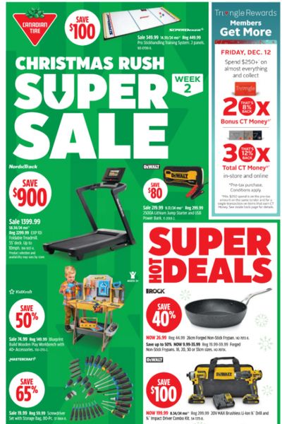 Canadian Tire Christmas Super Sale Flyers + Bonus 20x CT Money