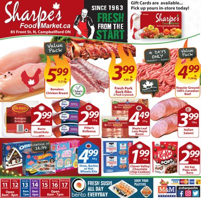 Sharpe's Food Market Flyer December 11 to 17