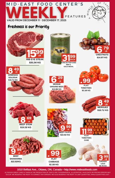 Mid-East Food Centre Flyer December 11 to 17