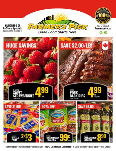 Farmer's Pick Flyer December 11 to 17