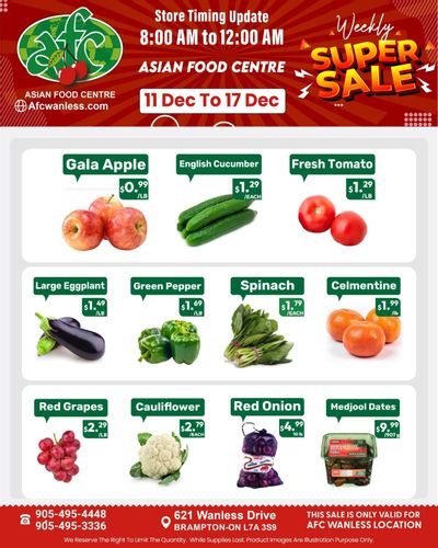 Asian Food Centre (Wanless Dr.) Flyer December 11 to 17