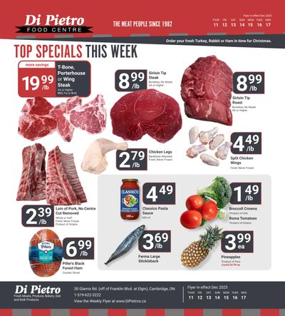 Di Pietro Food Centre Flyer December 11 to 17