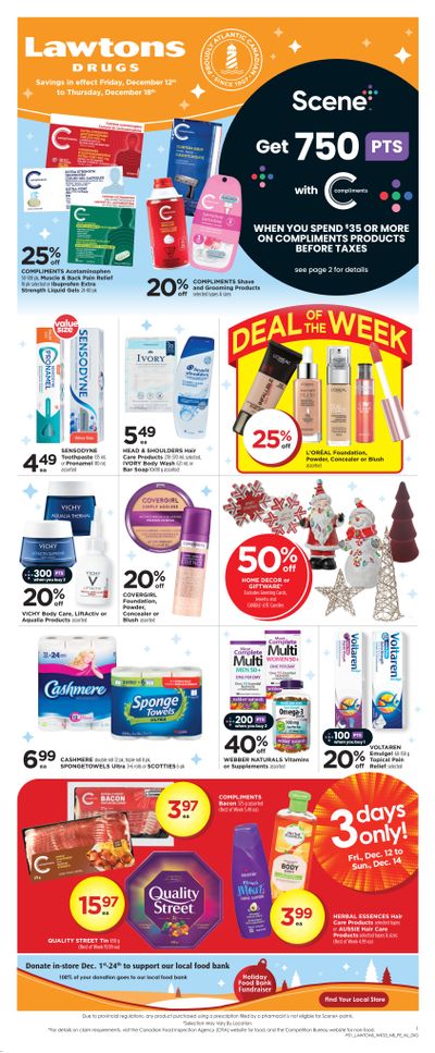 Lawtons Drugs (NB, PE, NL) Flyer December 12 to 18