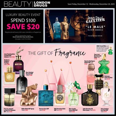 London Drugs Luxury Beauty Event Flyer December 12 to 24