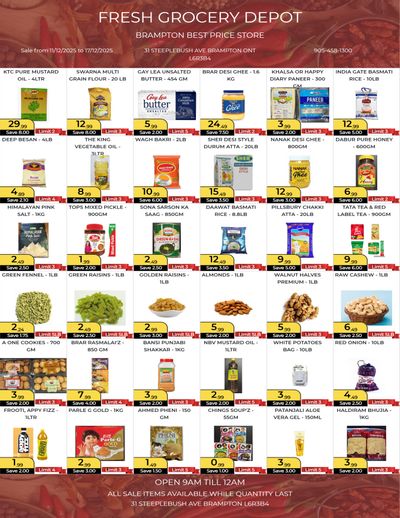 Fresh Grocery Depot Flyer December 11 to 17