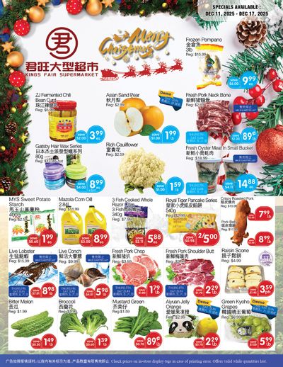 Kings Fair Supermarket Flyer December 11 to 17