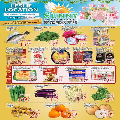 Sunny Supermarket (Leslie) Flyer December 12 to 18