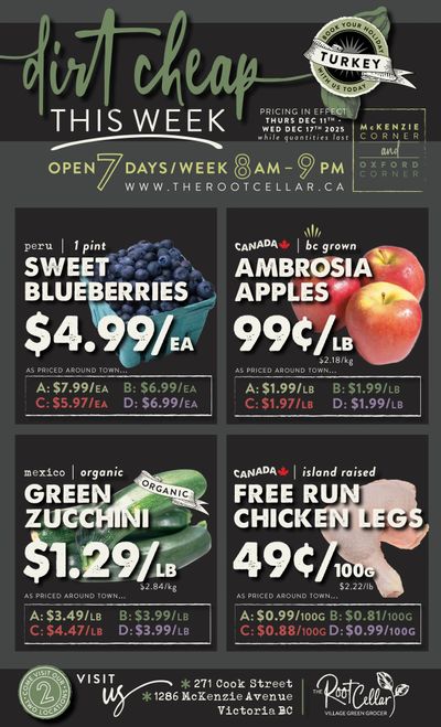 The Root Cellar Flyer December 11 to 17