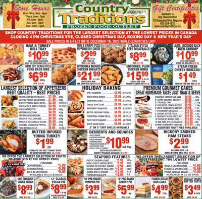 Country Traditions Flyer December 11 to 18
