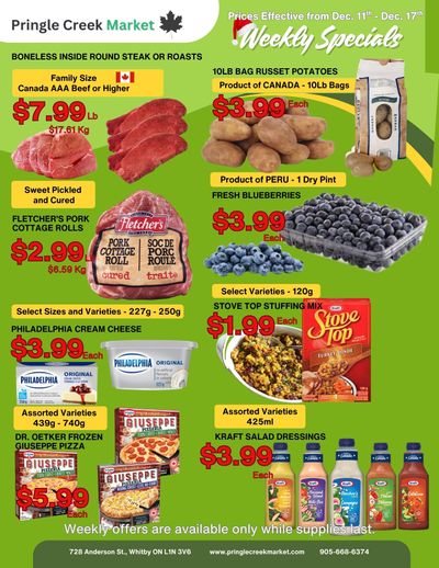 Pringle Creek Market Flyer December 11 to 17