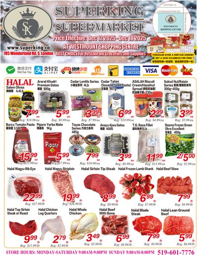 Superking Supermarket (London) Flyer December 12 to 18