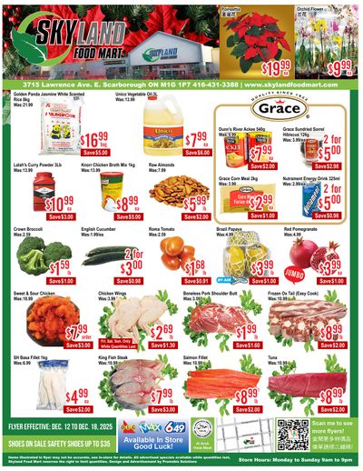 Skyland Food Mart Flyer December 12 to 18