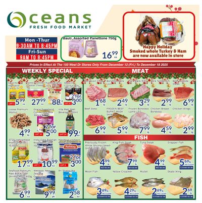 Oceans Fresh Food Market (Brampton) Flyer December 12 to 18